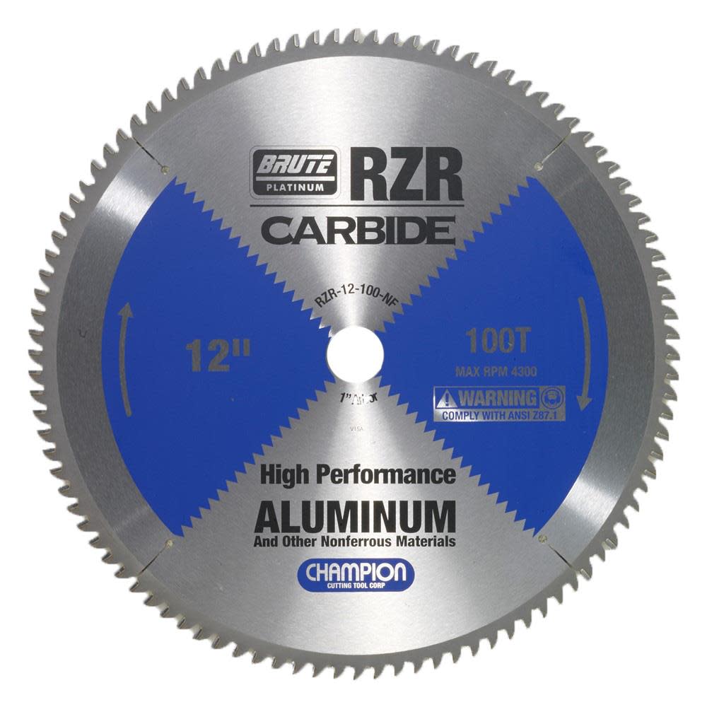 Champion Cutting Tool Carbide Tipped Circular Saw Blade 12″ (Aluminum/Non-Ferrous Cutting) - Flockneti