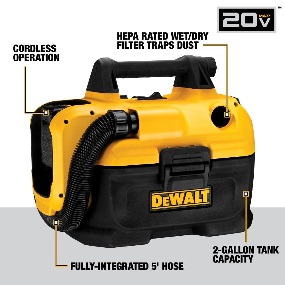 DEWALT 20V MAX CORDLESS WET/DRY VAC - Flockneti