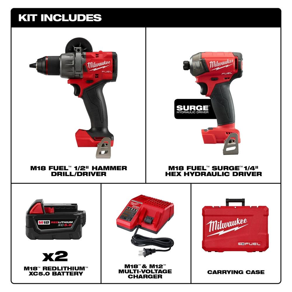 Milwaukee M18 FUEL 2 Tool Combo Kit - Flockneti