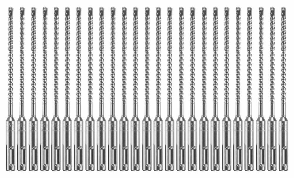 Bosch 25 pc. 3/16 In. x 4 In. x 6-1/2 In. SDS-plus Bulldog Xtreme Carbide Rotary Hammer Drill Bits - Flockneti