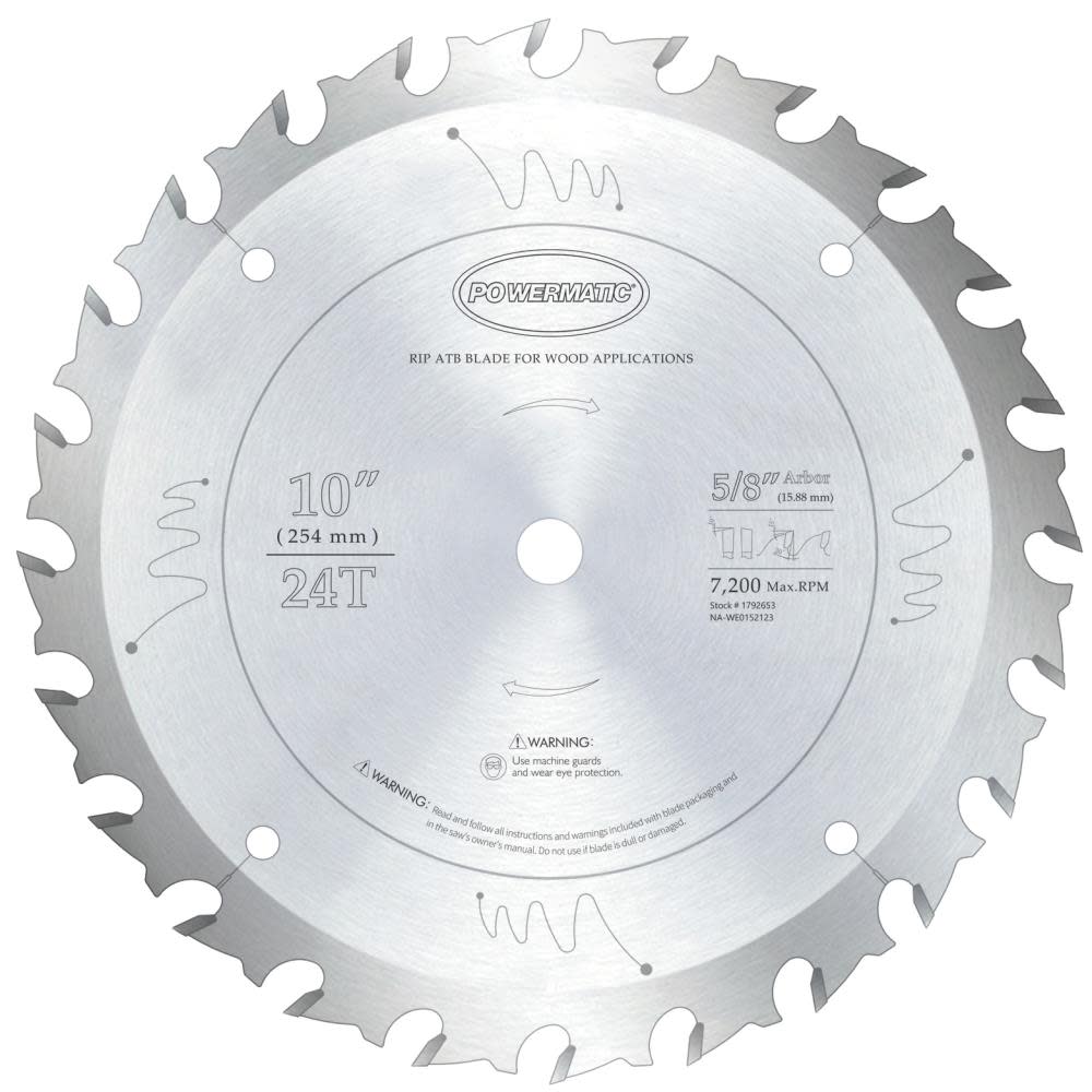 Powermatic 1024 Rip Circular Saw Blade - Flockneti