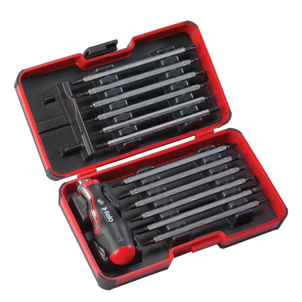 Felo 13 Piece Screwdrivers Metric Smart Box Blades with Handle - Flockneti