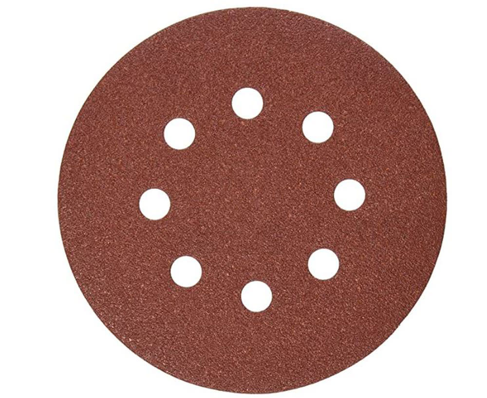 DEWALT 5 In. 8 Hole 80 Grit Hook & Loop Random Orbit Sandpaper Pack of 25 DW4309 - Flockneti