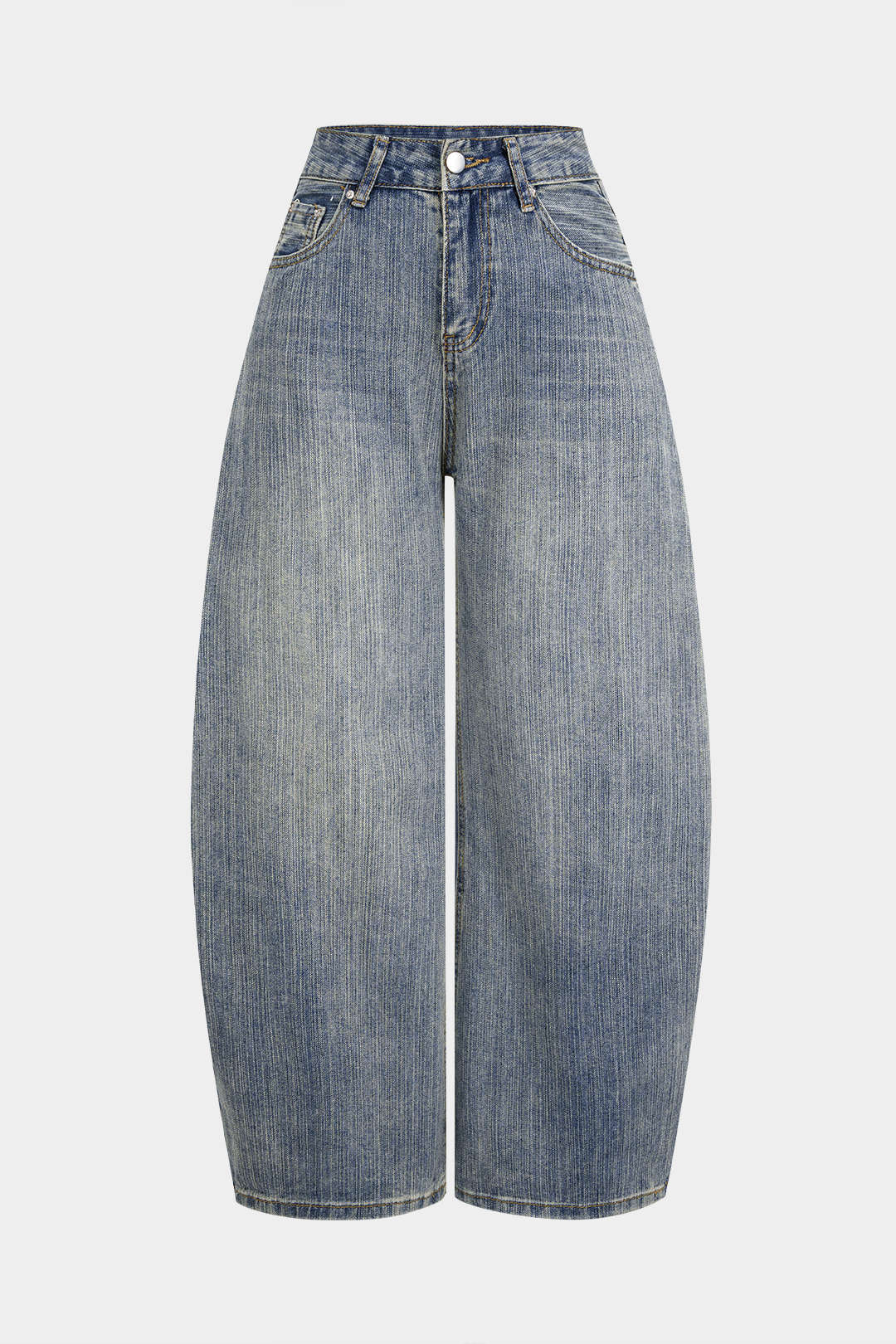 Denim High Waist Wide Leg Jeans - Flockneti