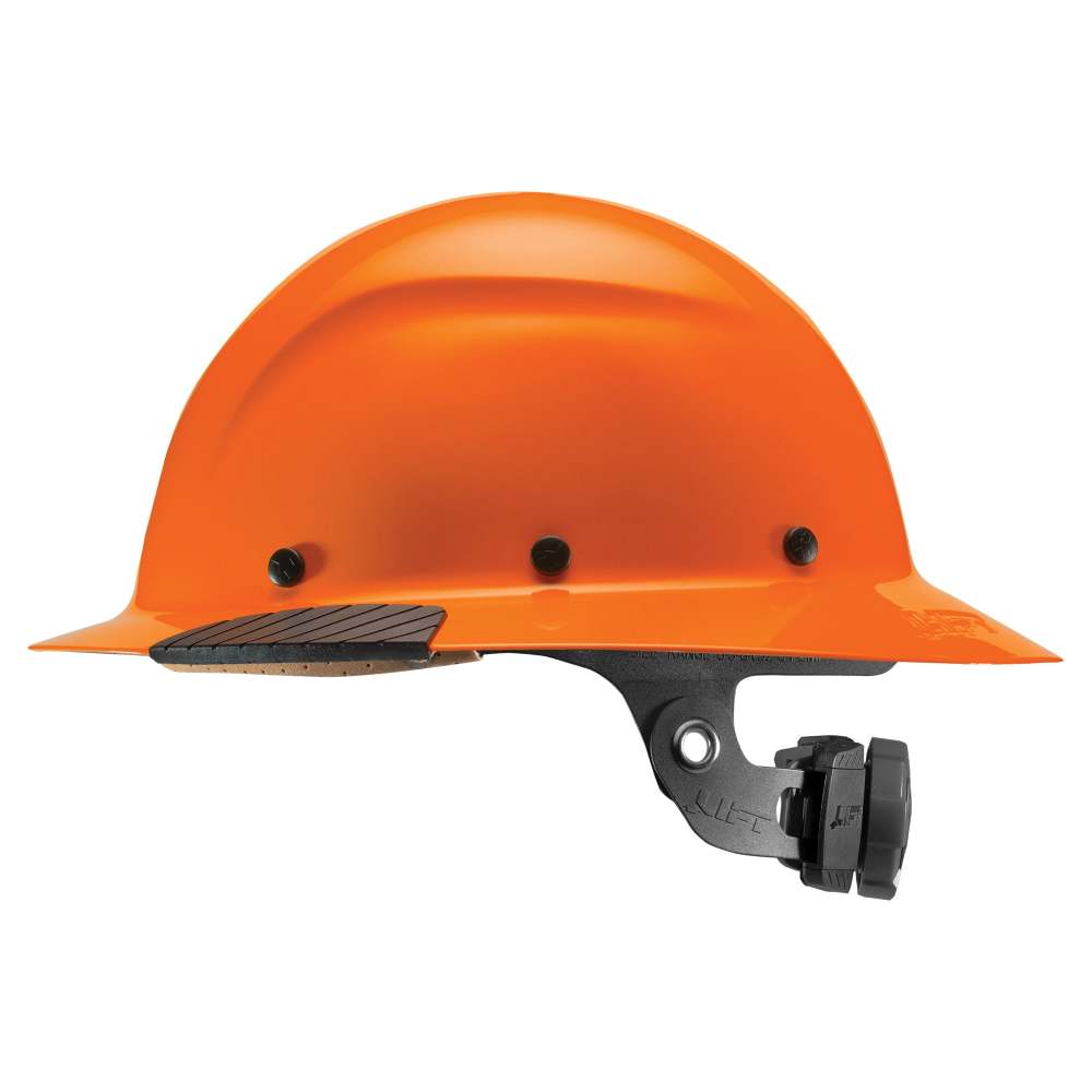 Lift Safety Hard Hat DAX Orange Fiber Resin Full Brim - Flockneti