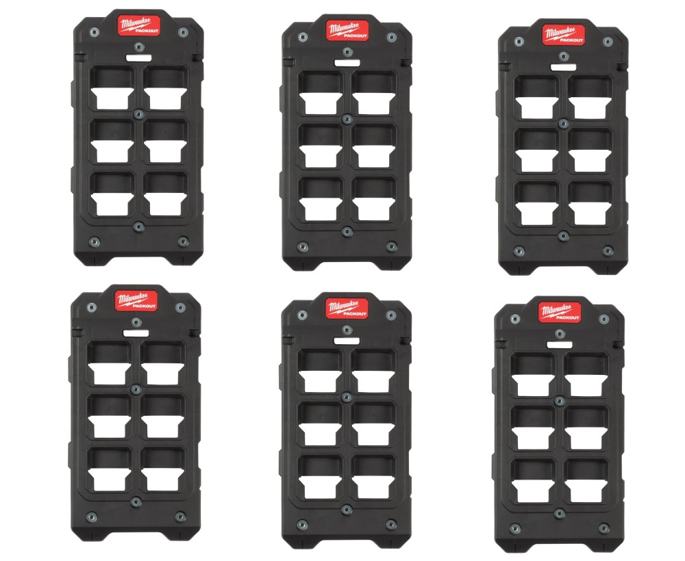 Milwaukee PACKOUT Compact Wall Plate 6pk Bundle - Flockneti