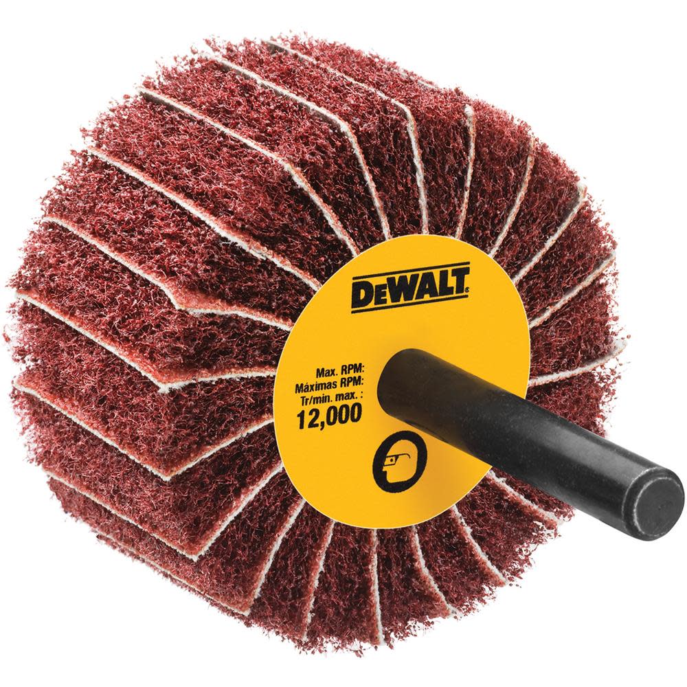 DEWALT 2″ x 1″ x 1/4″ 60 g Finishing Flap Wheel - Flockneti