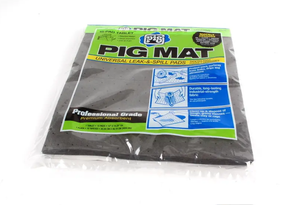 New Pig Leak & Spill Mat Absorbent Universal Tablet 15pk - Flockneti