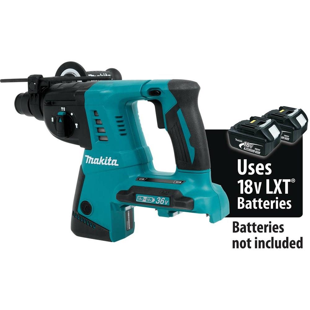 Makita 18V X2 LXT Lithium-Ion (36V) Cordless 1 in. Rotary Hammer (Tool Only) - Flockneti