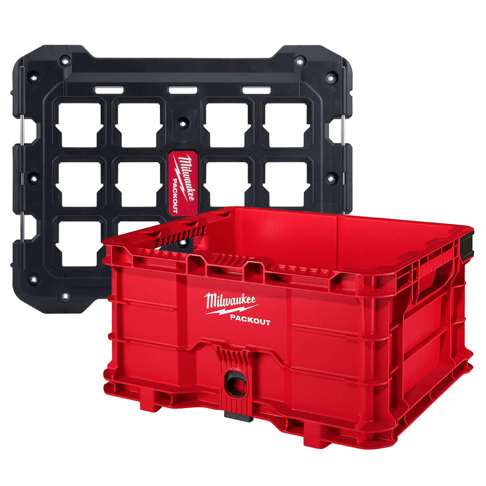 Milwaukee PACKOUT Crate and Mounting Plate Bundle - Flockneti