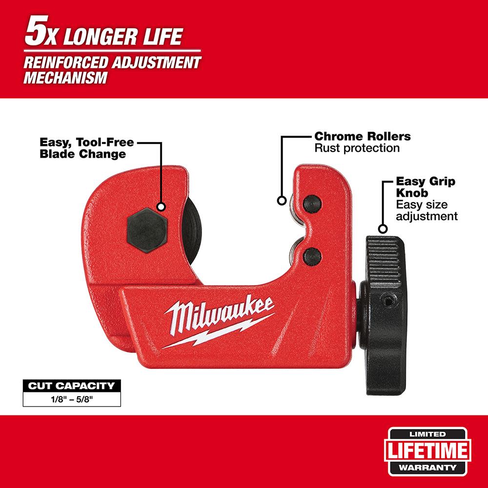 Milwaukee 1/2 in. Mini Copper Tubing Cutter - Flockneti