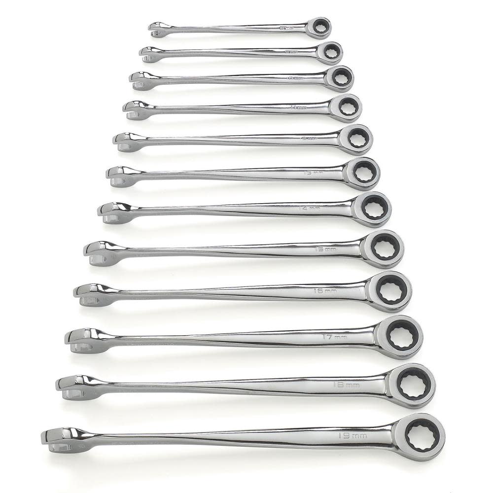 GEARWRENCH 12 Pc XL X-Beam Metric Combination Ratcheting Wrench Set - Flockneti