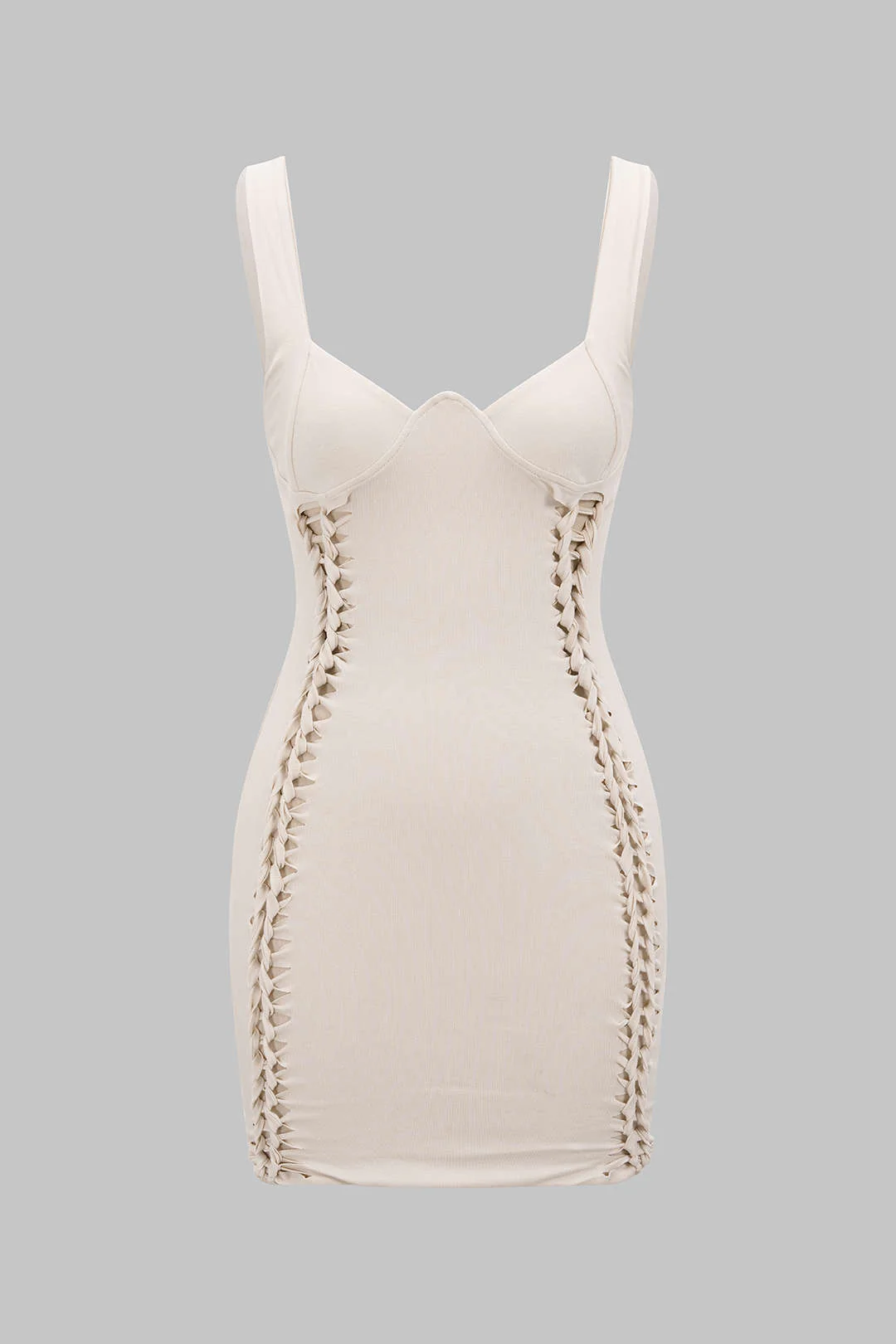 Braided Cut Out Sleeveless Mini Dress - Flockneti