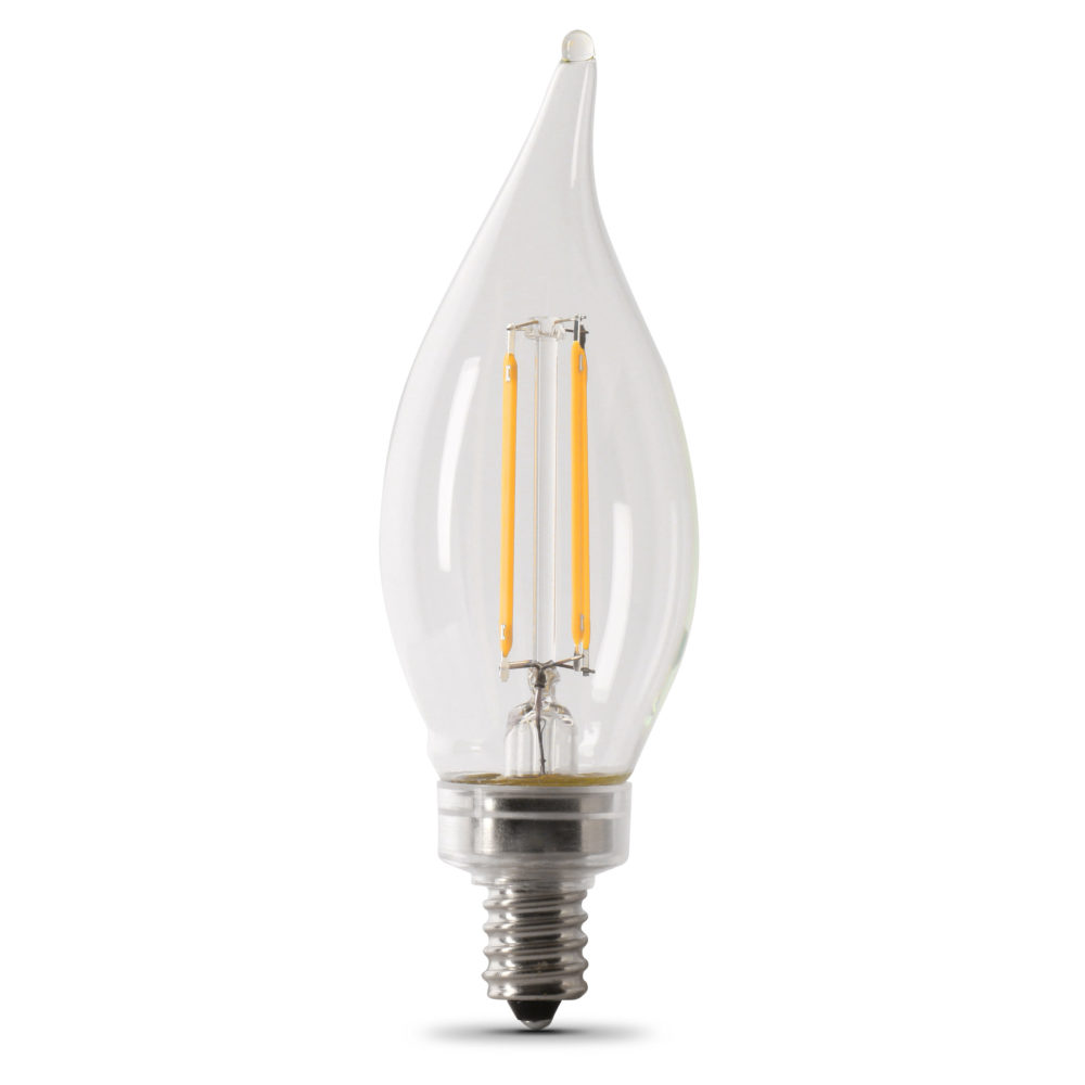 Feit Electric 40W CA10 5000K Dimmable Flame Tip LED Bulb 6pk - Flockneti