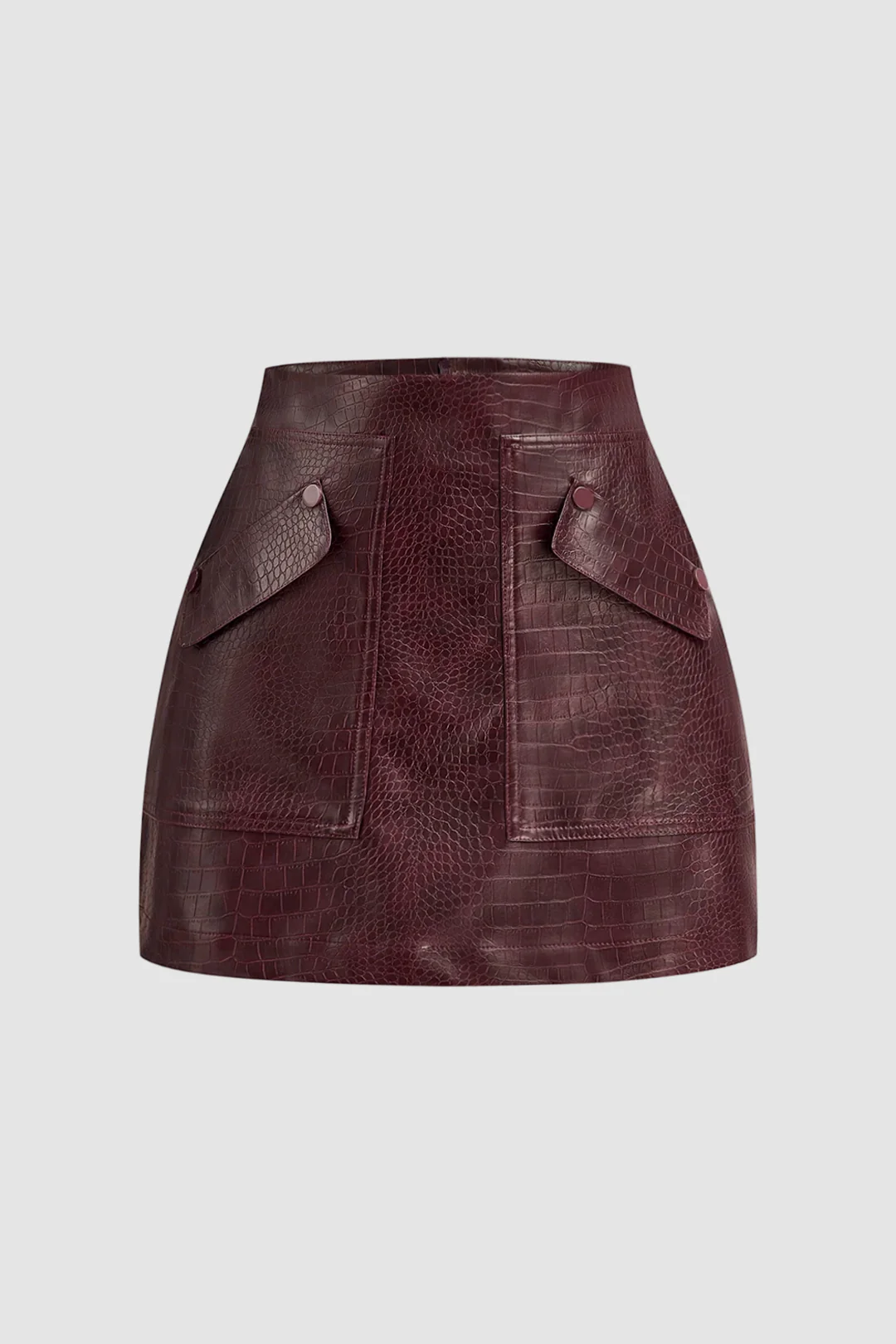 Faux Leather High Waist Skirt - Flockneti