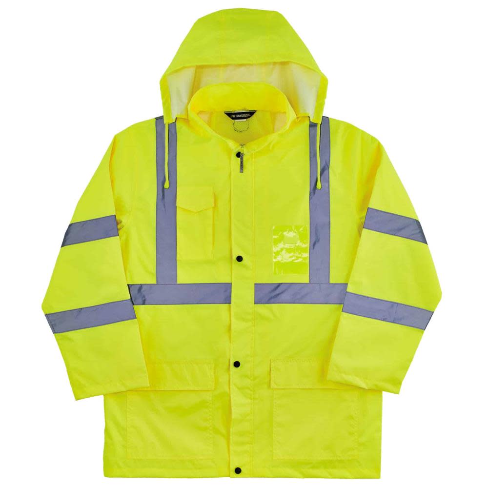 Ergodyne GloWear 8366 Lightweight Hi Vis Rain Jacket Lime 3X - Flockneti