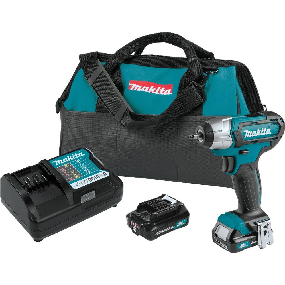Makita 12V Max CXT Lithium-Ion Cordless 1/4 In. Impact Wrench Kit (2.0Ah) - Flockneti
