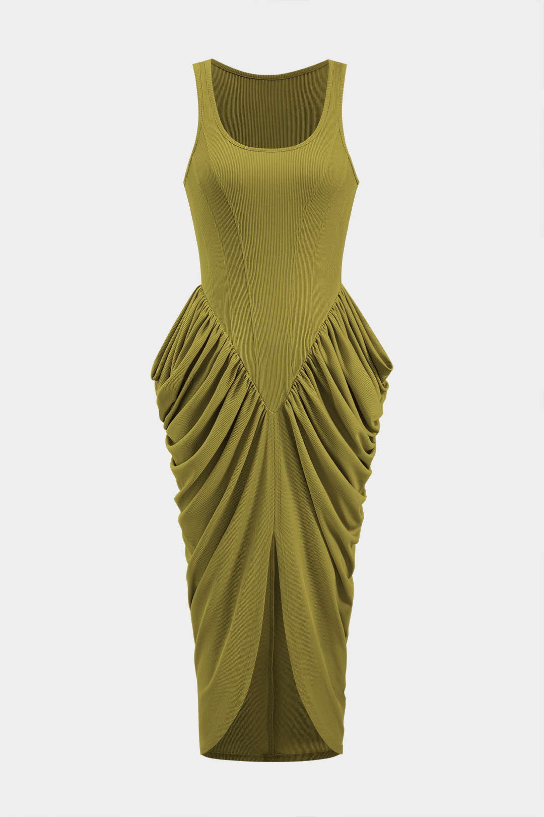 Ruched Corset Sleeveless Maxi Dress - Flockneti