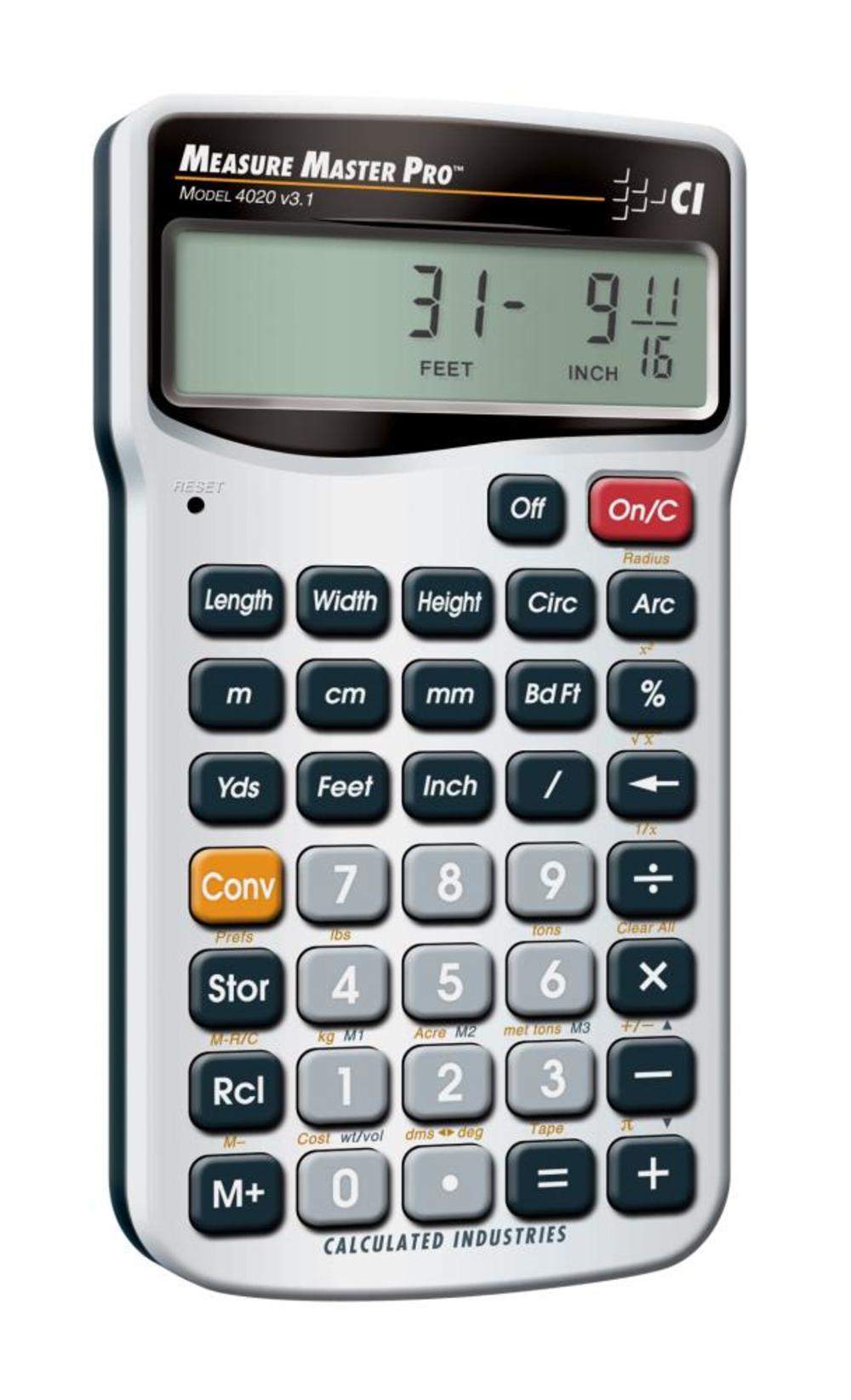 Calculated Industries Measure Master Pro Feet-Inch-Fraction and Metric Calculator - Flockneti