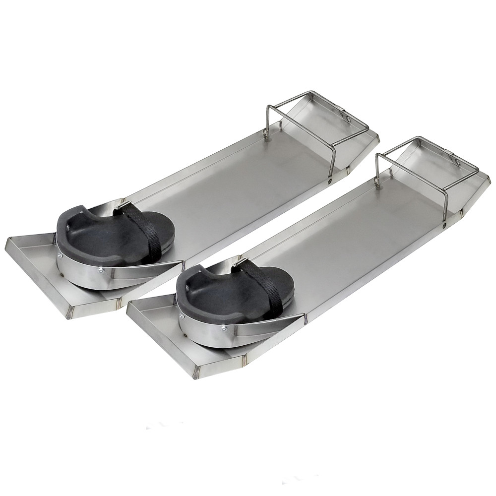 Kraft Tool Co 28 In. x 8 In. Lightweight Stainless Steel Kneeboards (Pair) - Flockneti