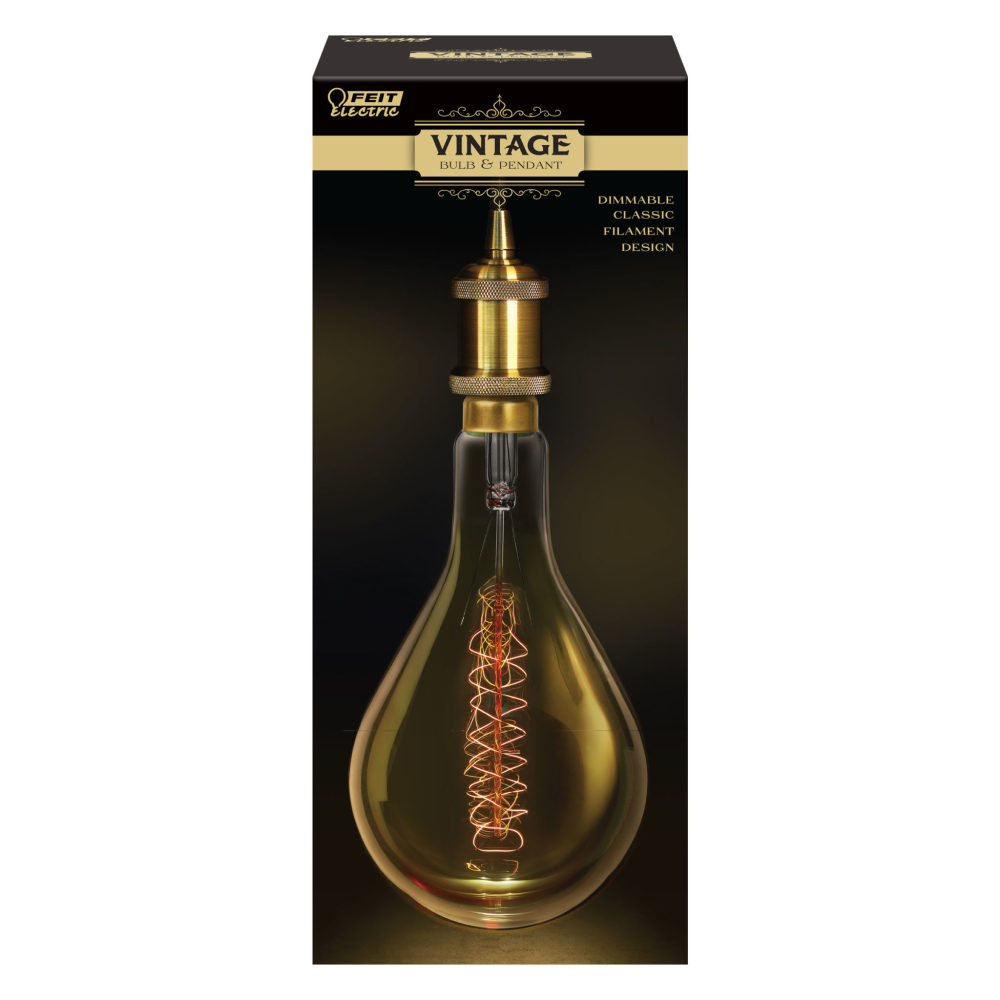 Feit Electric 60W PS52 Incandescent Bulb with Pendant 1pk - Flockneti