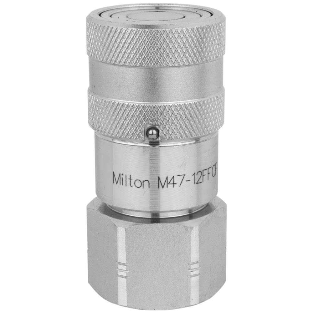 Milton 3/4″ NPTF Hydraulic Flush Face Coupler Coupler Half - Flockneti