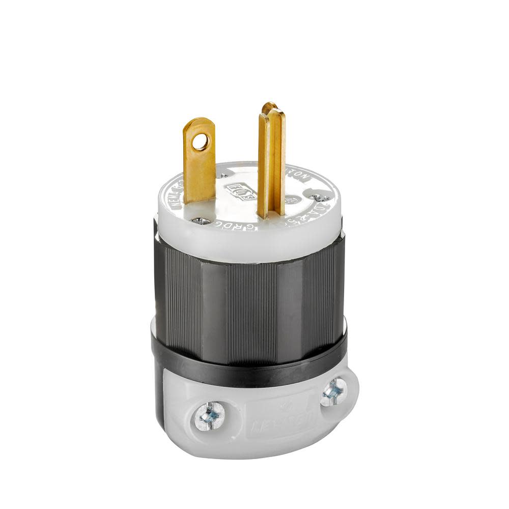 Leviton 20A 250V 2 Pole 3 Wire Nylon Straight Blade Plug - Flockneti