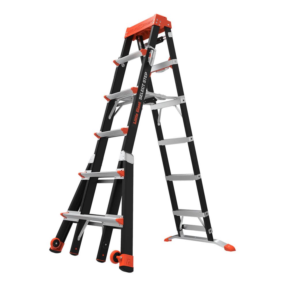 Little Giant Safety Select Step M6 Fiberglass Type 1AA Adjustable Step Ladder - Flockneti