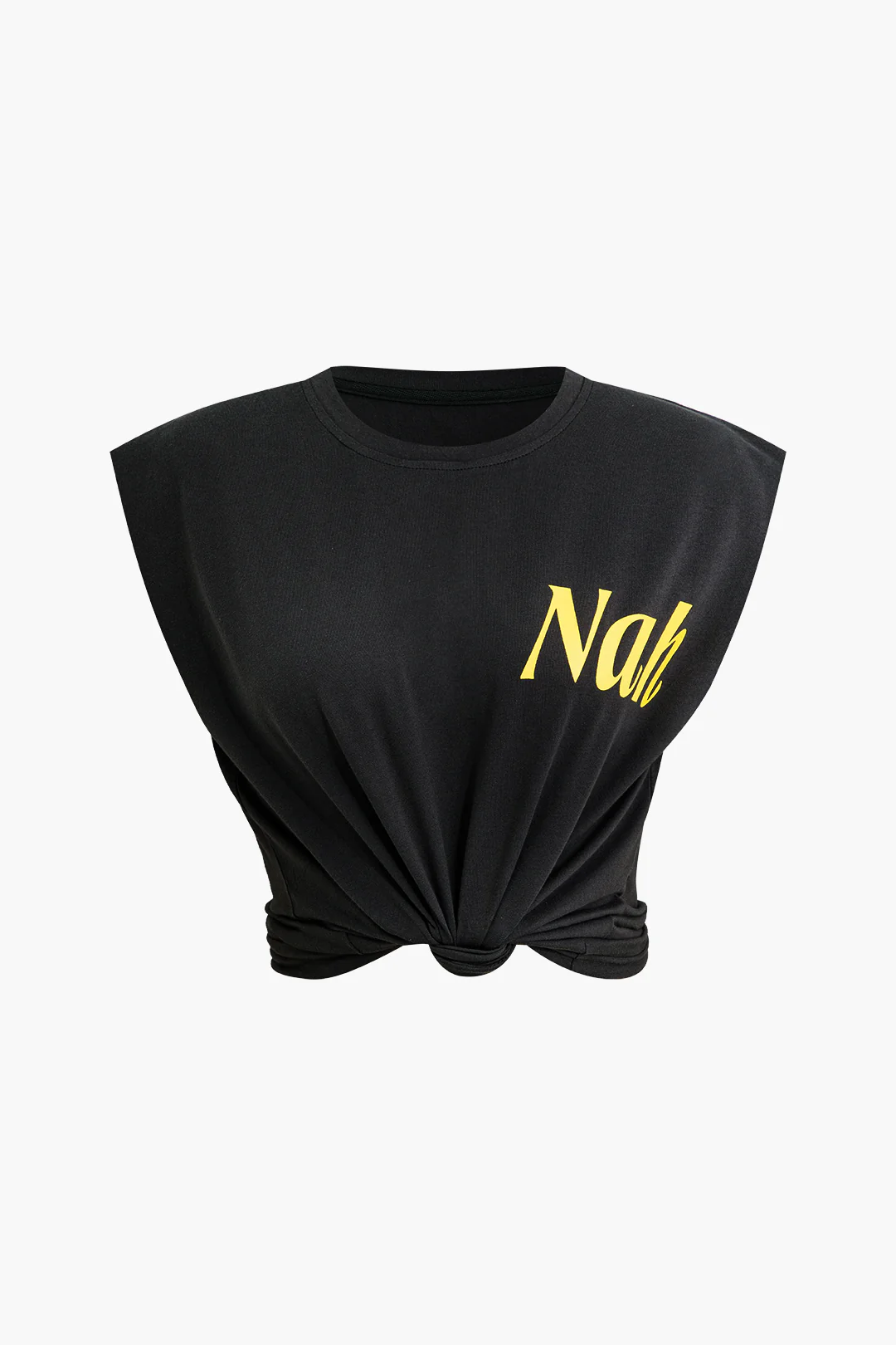 Letter Print Sleeveless T-shirt - Flockneti