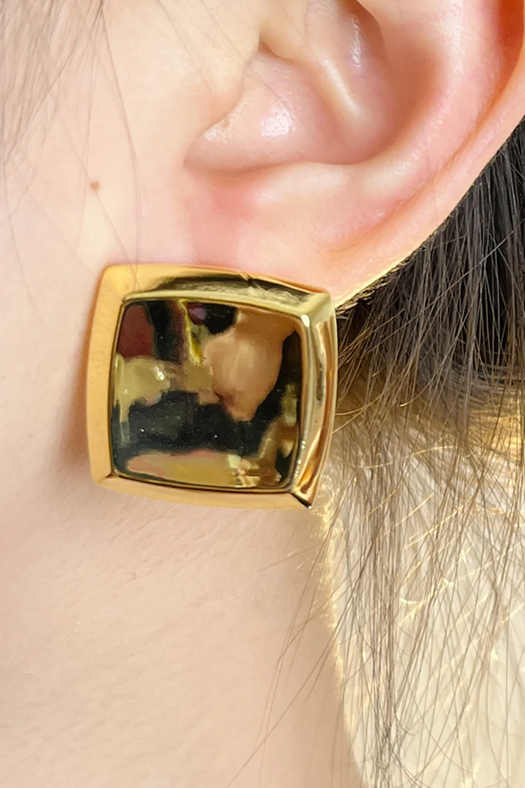 Alloy Geometric Square Earrings - Flockneti