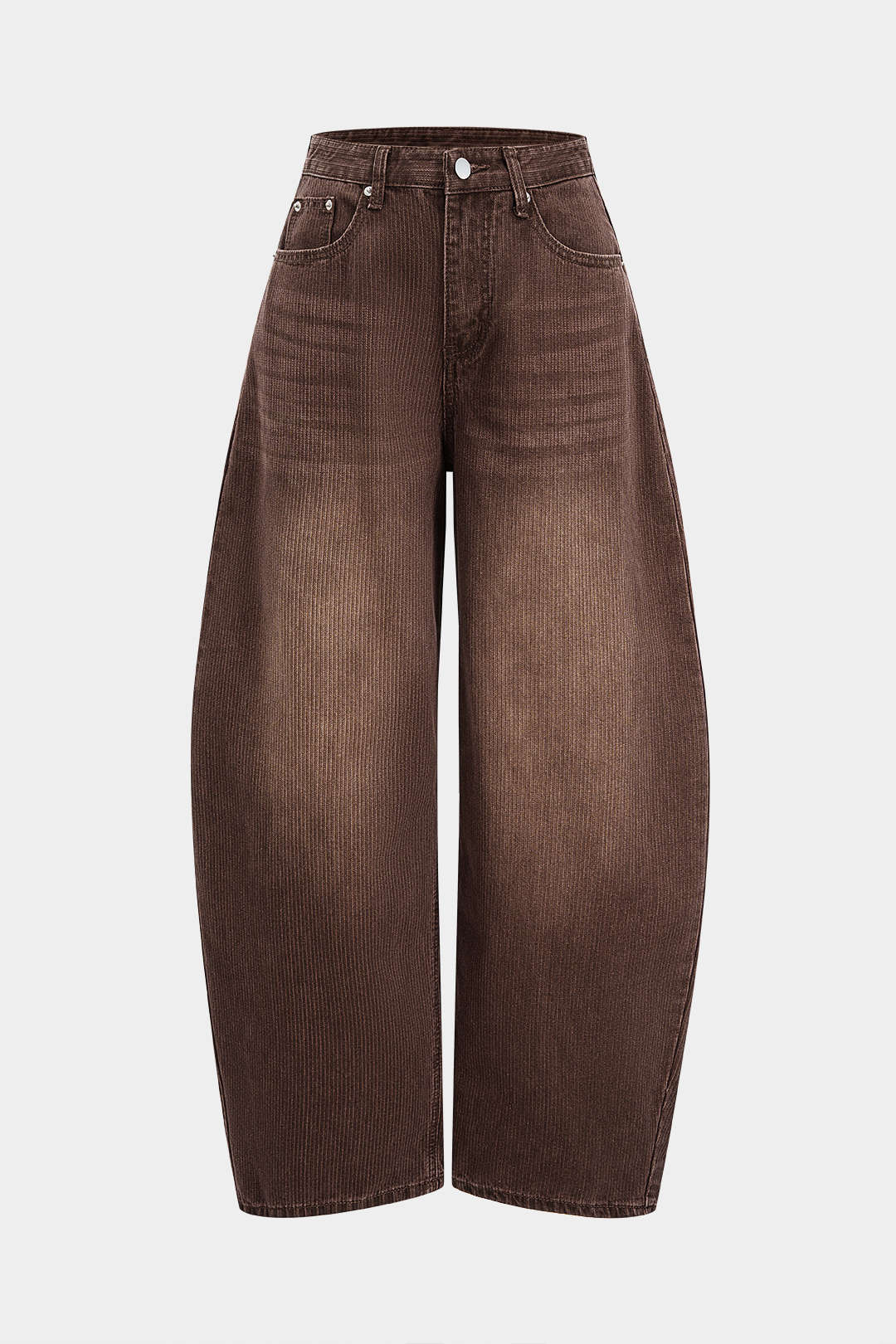 Denim Zipper Barrel Jeans - Flockneti