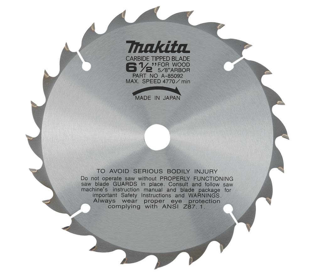 Makita 6-1/2 In. Replacement Blade 24T - Flockneti