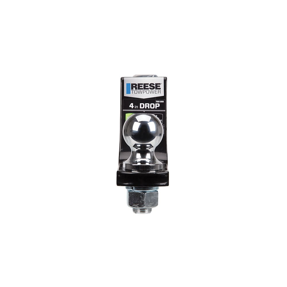 Reese 4″ 7500 lbs Trailer Hitch Ball Mount Starter Kit - Flockneti