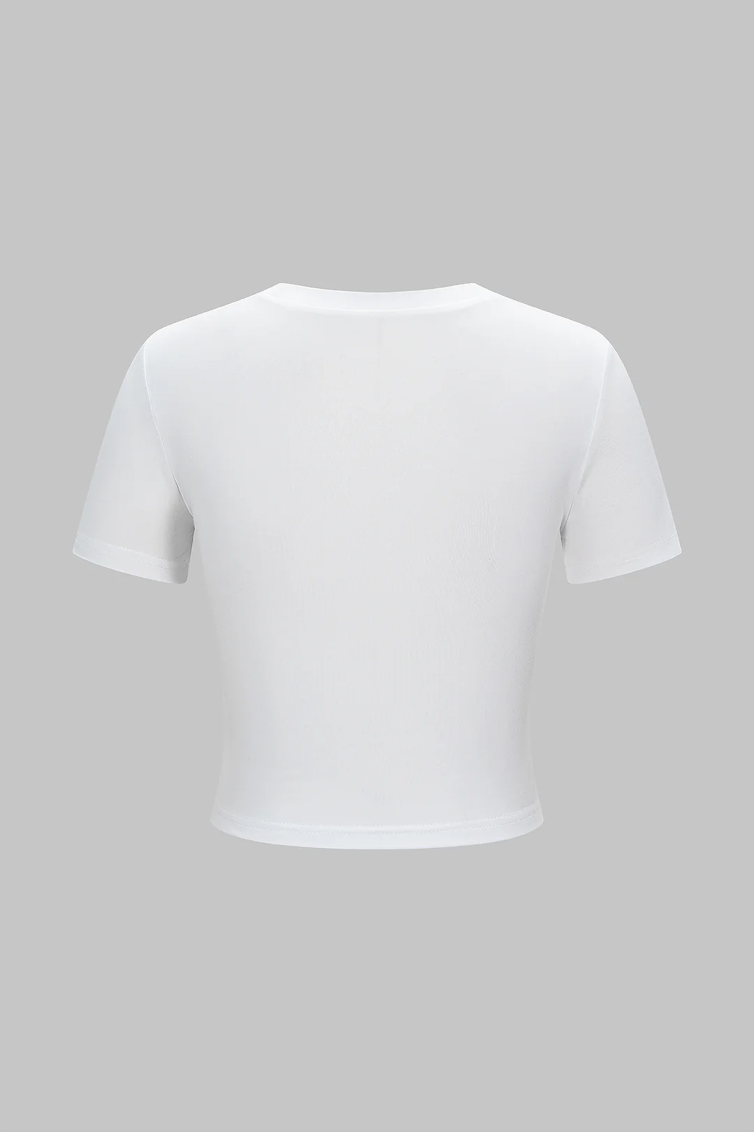 Floral Print Round Neck Short Sleeve T-Shirt - Flockneti