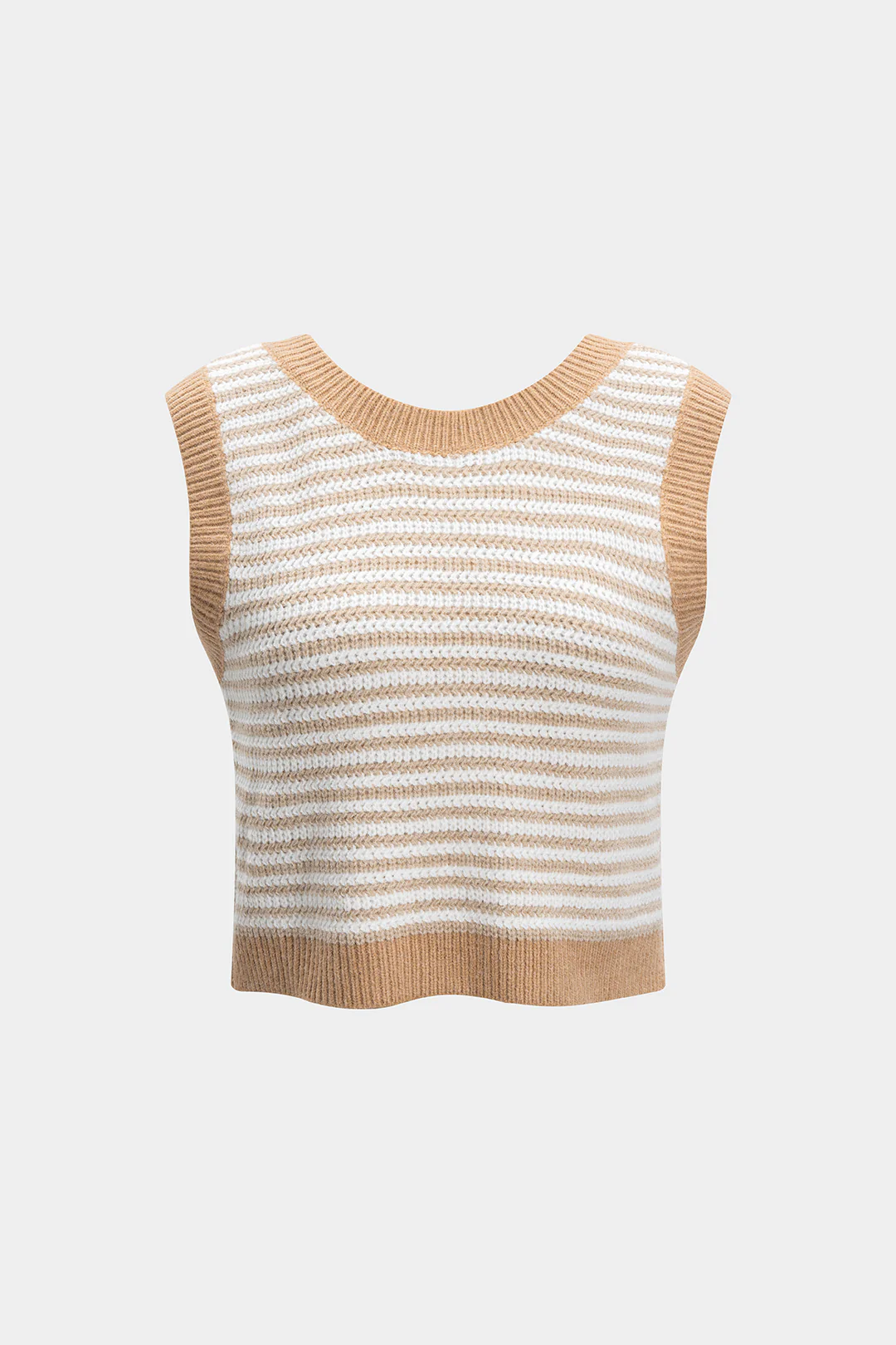 Knit Contrast Tie-Up Vest - Flockneti