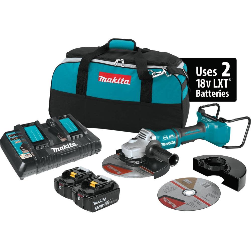 Makita 18V X2 LXT 36V 9″ Paddle Switch Cut-Off/Angle Grinder Kit - Flockneti