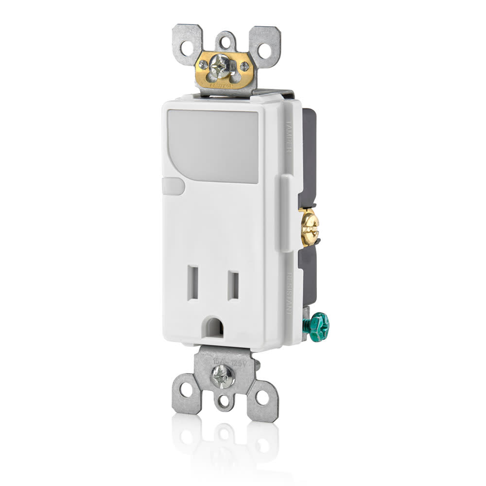 Leviton 15A 125VAC White Combination Decora Receptacle/Outlet - Flockneti