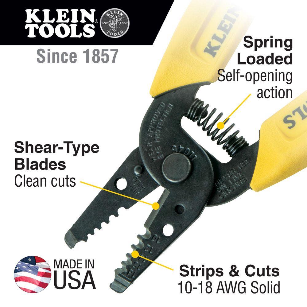 Klein Tools Wire Stripper/Cutter 10-18 AWG SLD - Flockneti