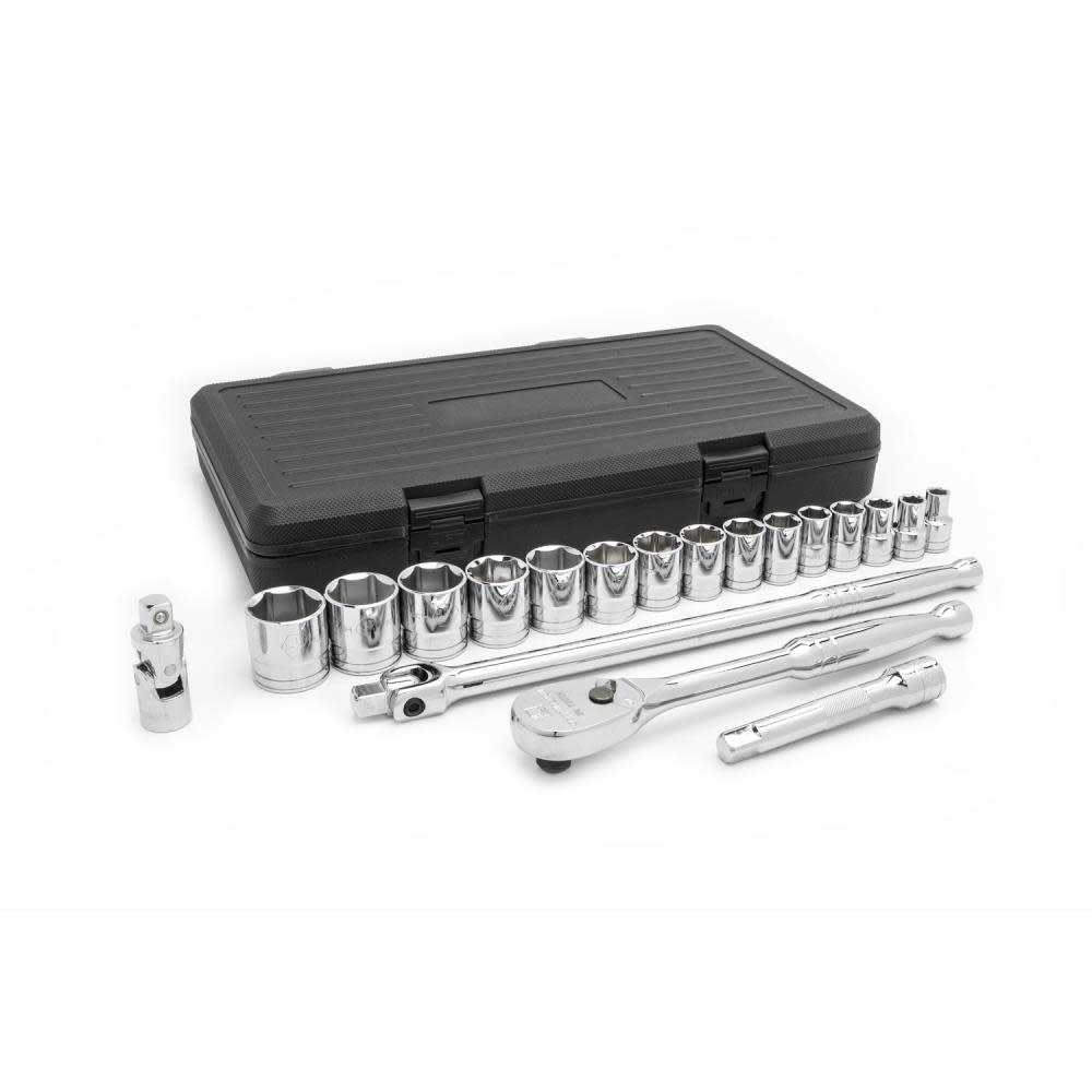 GEARWRENCH 19 Piece 1/2 In. Drive 6 Point Socket Set - Flockneti