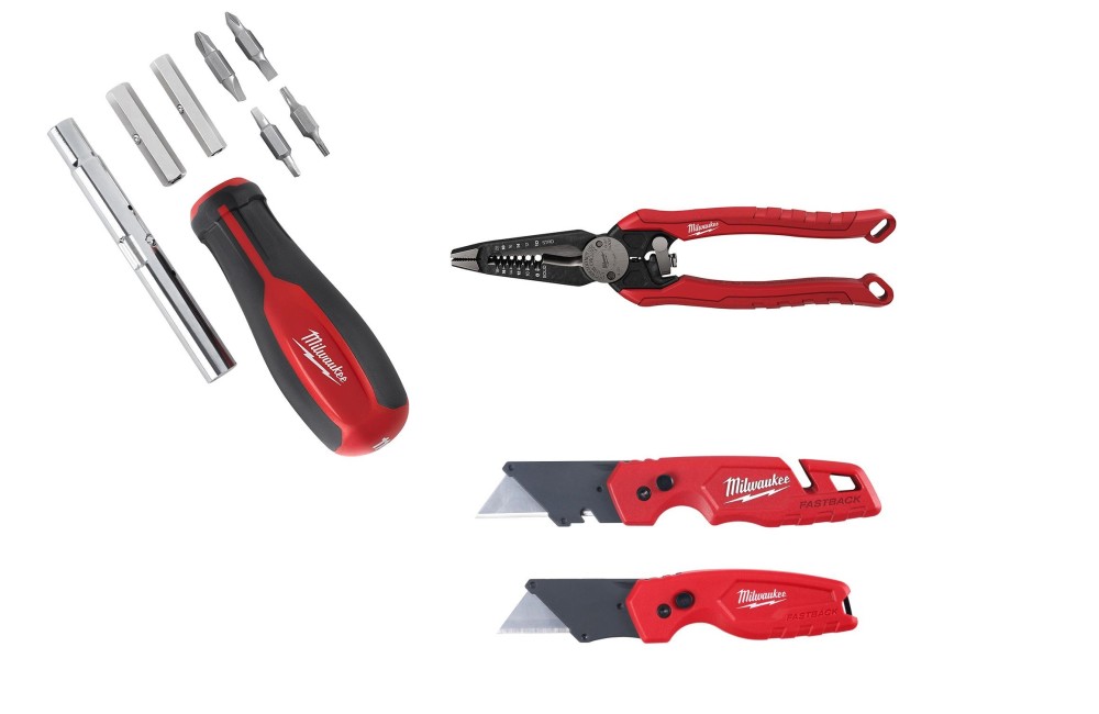 Milwaukee Pliers Knife Tool Set Screwdriver Sq” Drive Bundle - Flockneti
