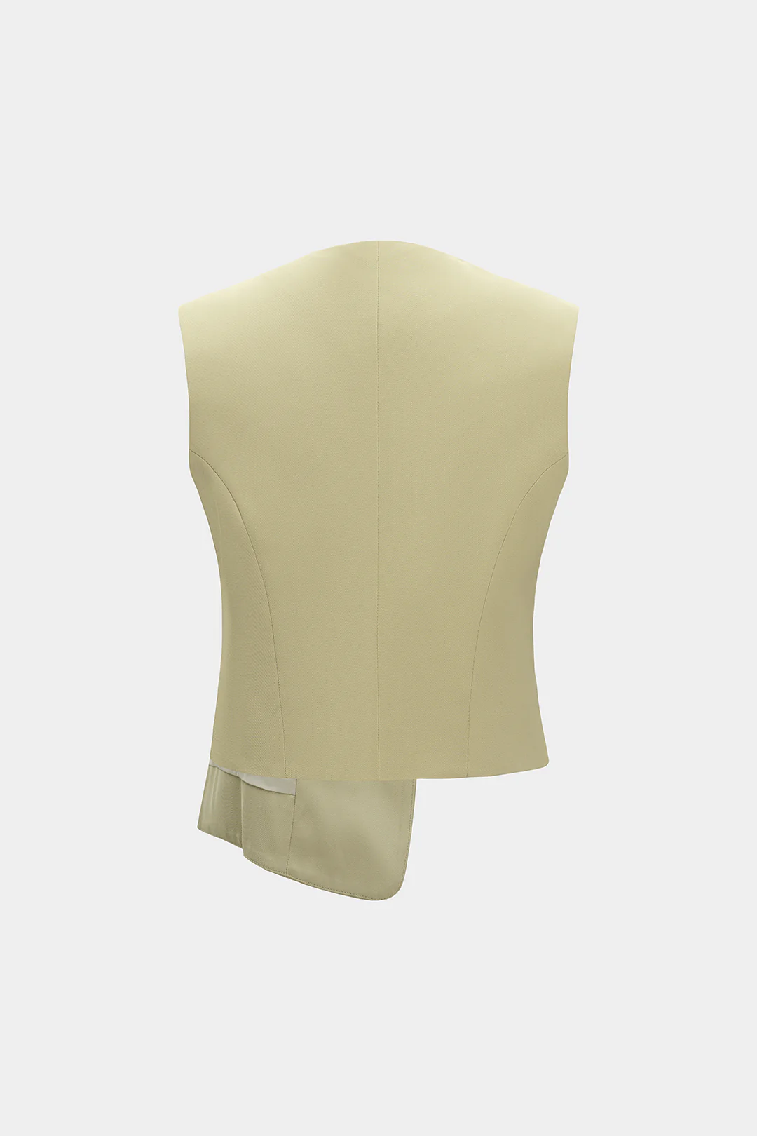 Asymmetrical Hem Fake Pocket Vest - Flockneti