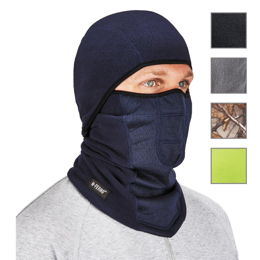 Ergodyne N Ferno 6823 Balaclava Face Mask Windproof Hinged Navy - Flockneti