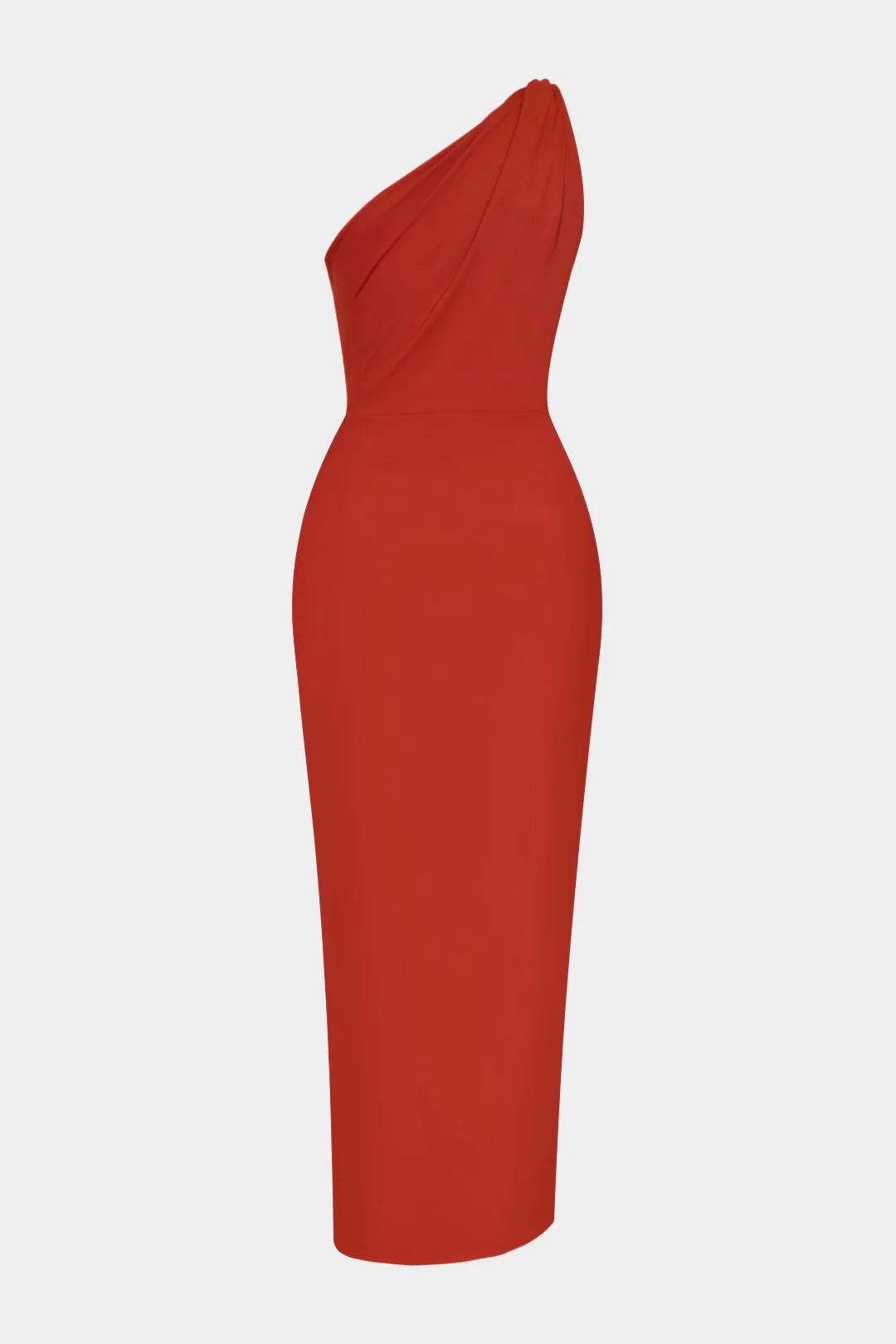 Satin Cut Out One Shoulder Ruched Sleeveless Maxi Dress - Flockneti