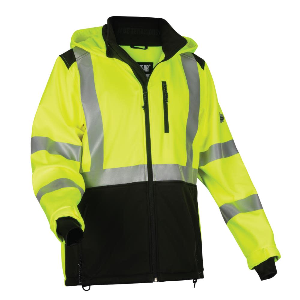 Ergodyne GloWear 8353 Jacket Softshell Water Resistant Lime Hi Vis Large - Flockneti