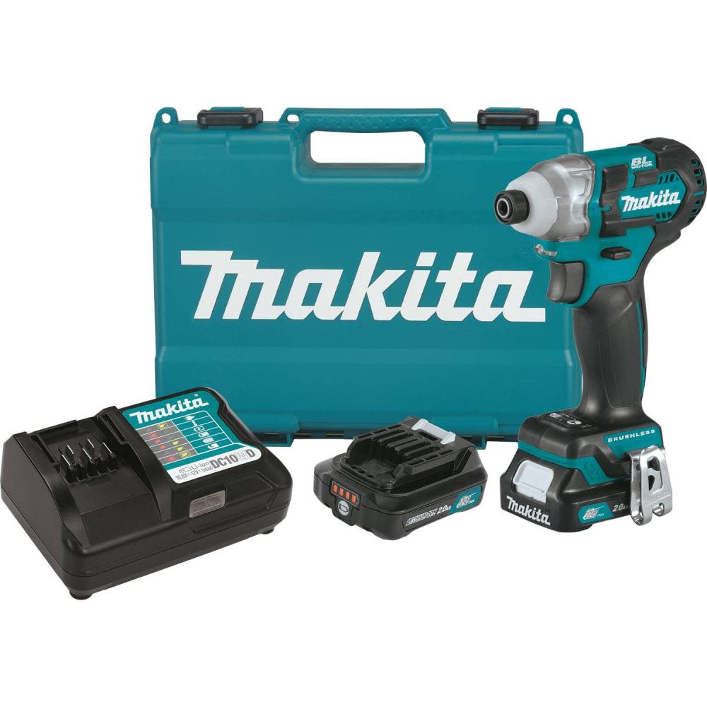Makita 12 Volt Max CXT Lithium-Ion Brushless Cordless Impact Driver Kit 2.0 Ah - Flockneti