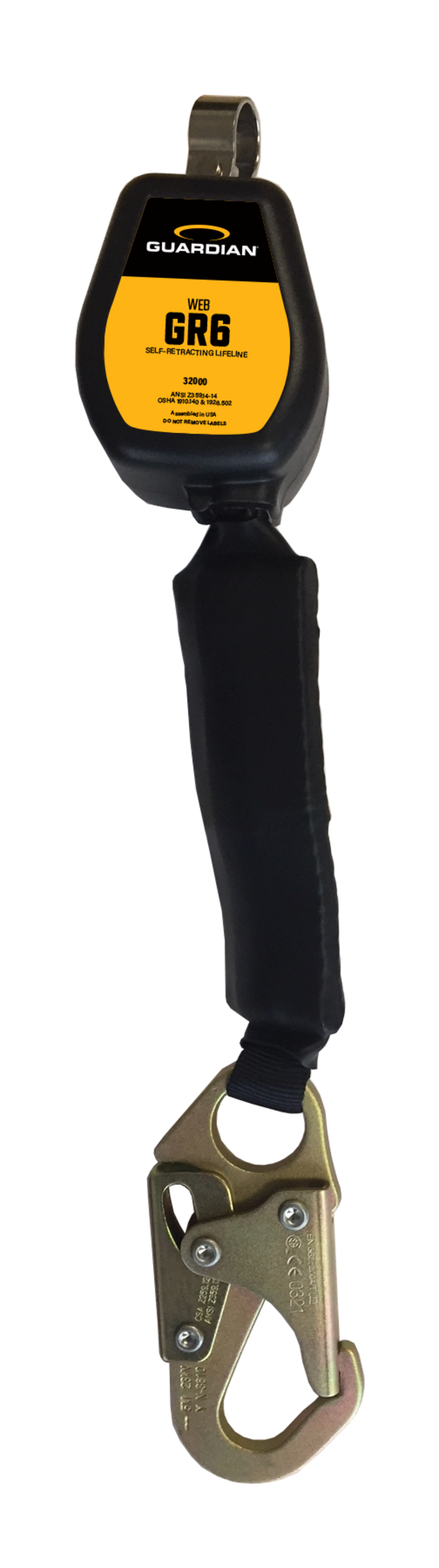 Guardian Fall Protection GR6 Web SRL Steel Snap Hook - Flockneti