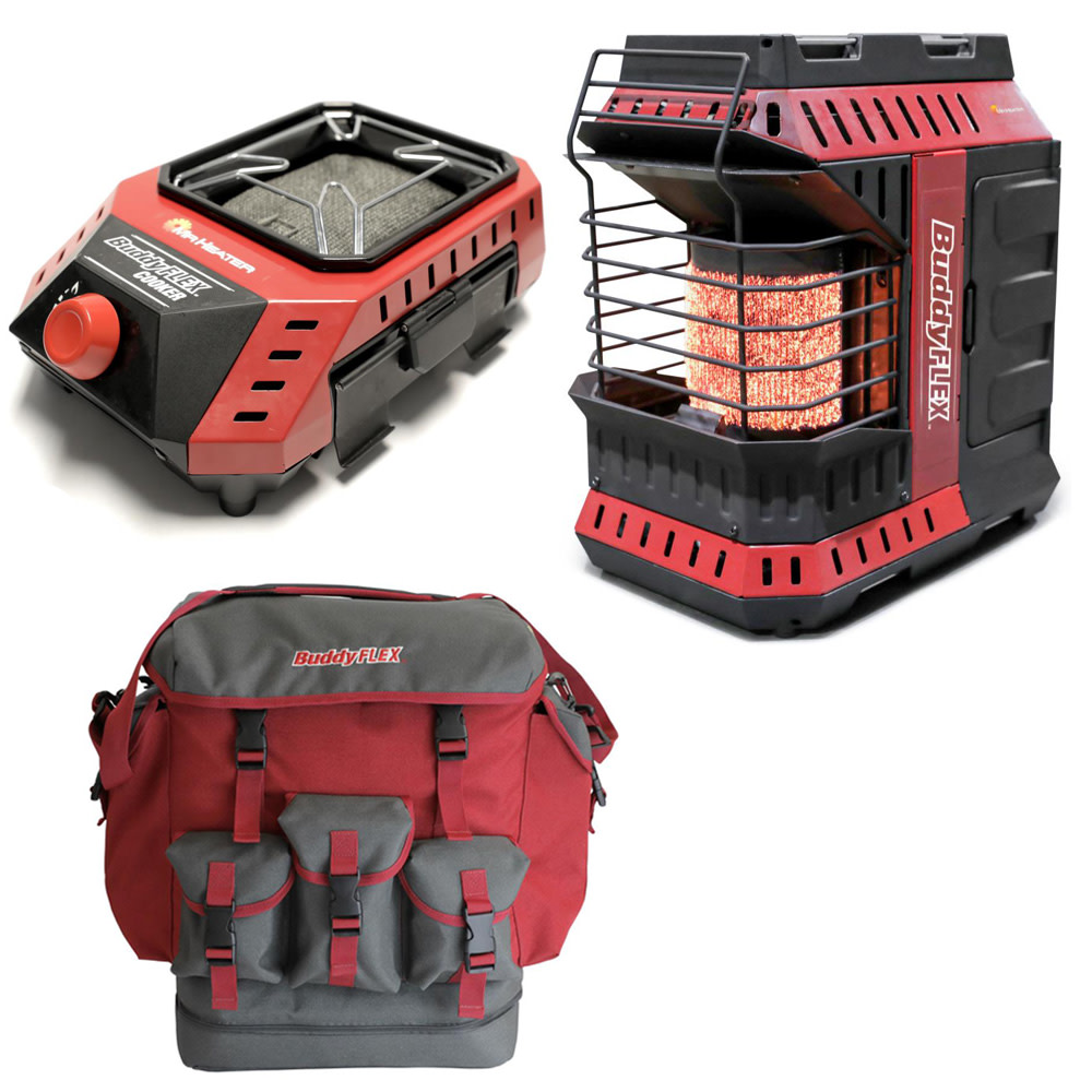 Mr Heater 8000  11000 BTU Buddy FLEX Portable Radiant Heater FLEX Cooker and Gear Bag - Flockneti