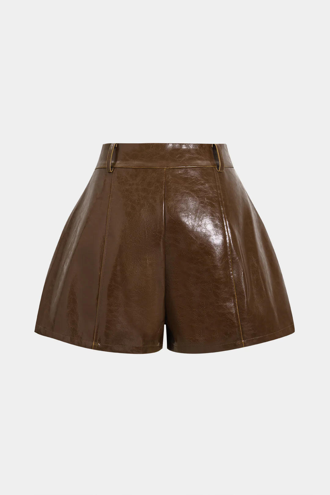 Faux Leather High Waist Shorts - Flockneti