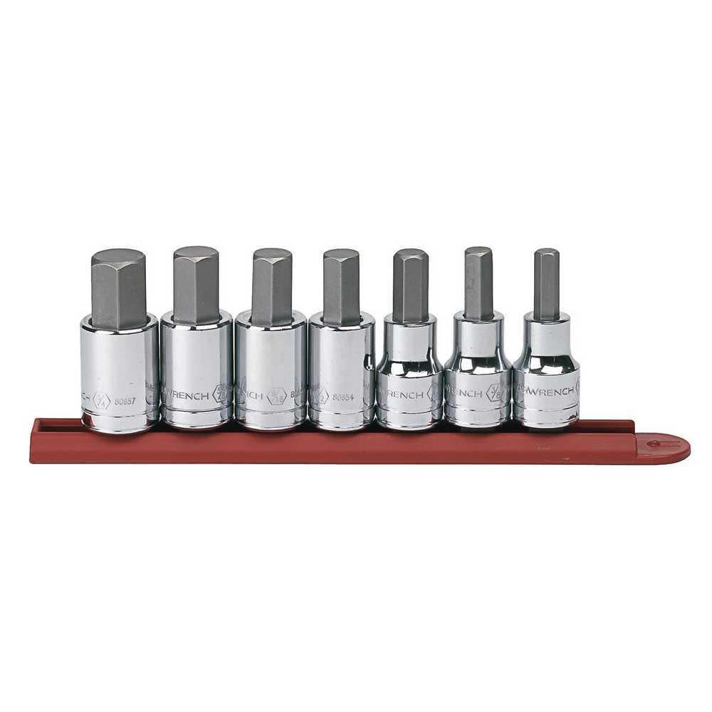 GEARWRENCH 7 Pc 1/2″ Drive Hex Bit SAE Socket Set - Flockneti
