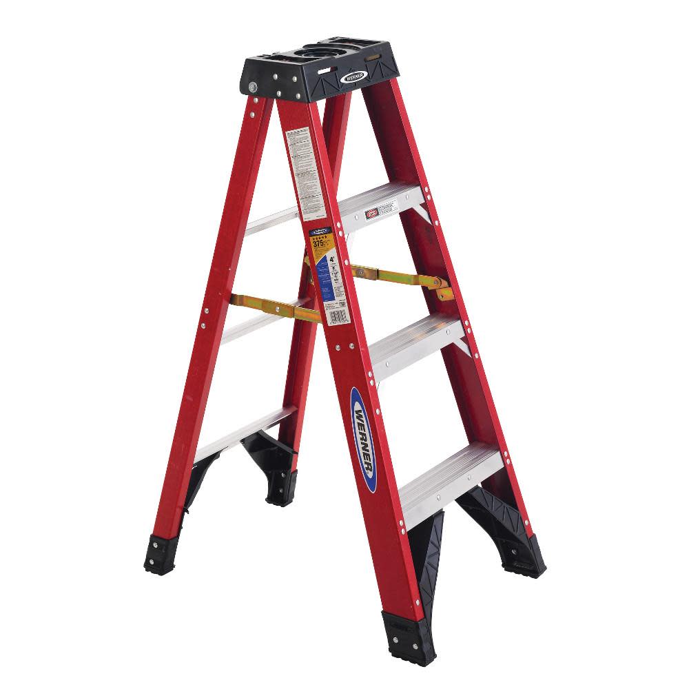 Werner 4 Ft. Type IAA Fiberglass Stepladder - Flockneti